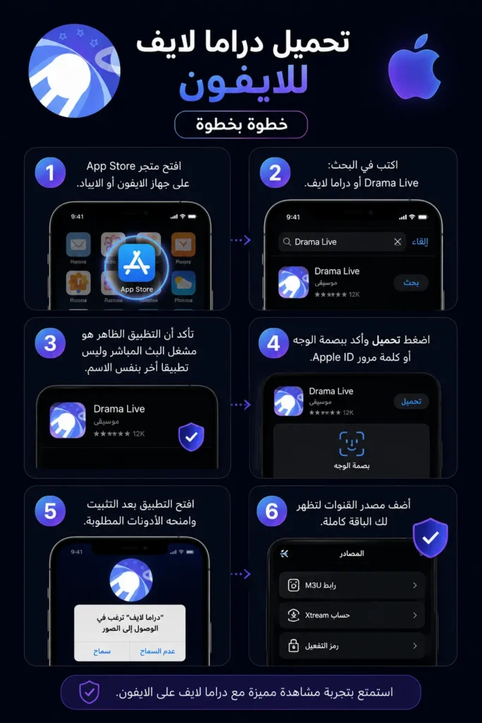 تحميل دراما لايف للايفون خطوة بخطوة